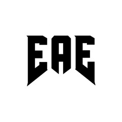 EAE letter logo design for technology company. EAE logo design black and white color combination. EAE logo, EAE vector, EAE design, EAE icon, EAE alphabet. EAE typography logo design.