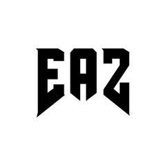 EAZ letter logo design for technology company. EAZ logo design black and white color combination. EAZ logo, EAZ vector, EAZ design, EAZ icon, EAZ alphabet. EAZ typography logo design.
