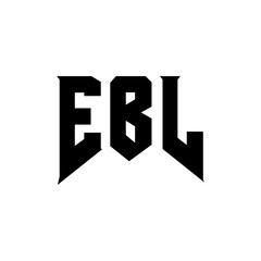 EBL letter logo design for technology company. EBL logo design black and white color combination. EBL logo, EBL vector, EBL design, EBL icon, EBL alphabet. EBL typography logo design.