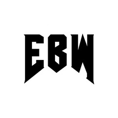 EBW letter logo design for technology company. EBW logo design black and white color combination. EBW logo, EBW vector, EBW design, EBW icon, EBW alphabet. EBW typography logo design.