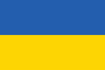 Ukrainian national flag flat vector illustration. Ukraine flag.	