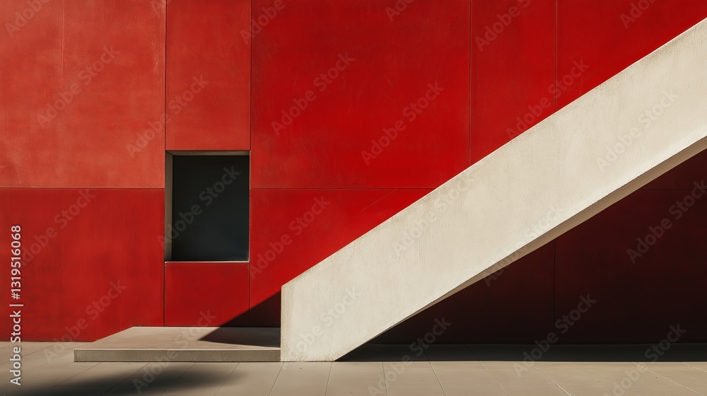 Poster A minimalist composition of light and shadow, creating a sense of depth