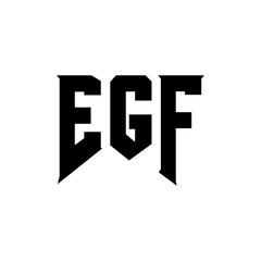 EGF letter logo design for technology company. EGF logo design black and white color combination. EGF logo, EGF vector, EGF design, EGF icon, EGF alphabet. EGF typography logo design.