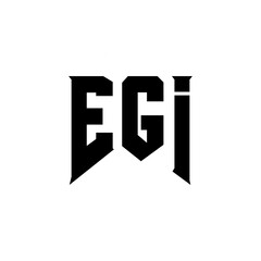 EGI letter logo design for technology company. EGI logo design black and white color combination. EGI logo, EGI vector, EGI design, EGI icon, EGI alphabet. EGI typography logo design.