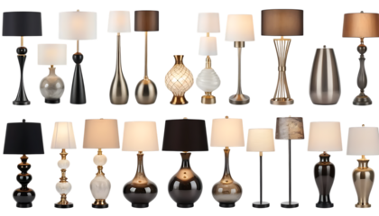  Collection of stylish table lamps png 