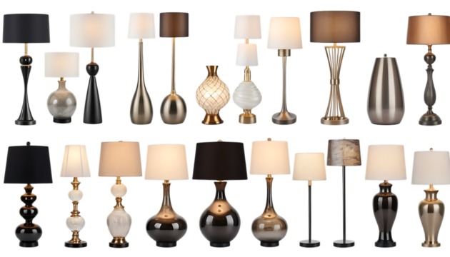  Collection of stylish table lamps png 