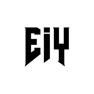 EIY letter logo design for technology company. EIY logo design black and white color combination. EIY logo, EIY vector, EIY design, EIY icon, EIY alphabet. EIY typography logo design.