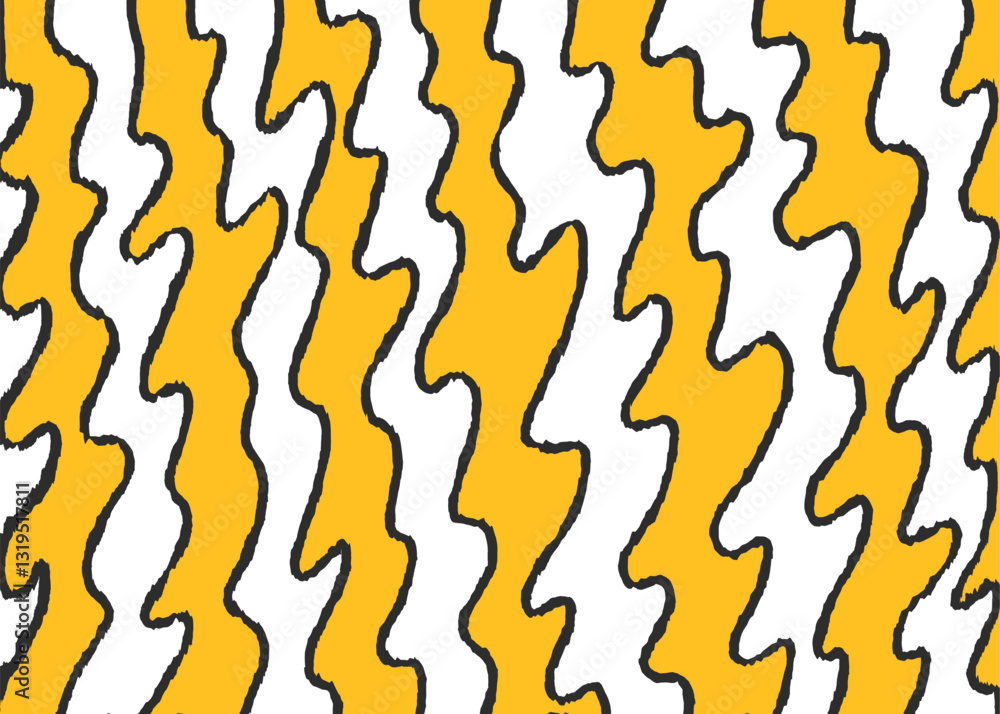 Poster abstract background with rough curly lines pattern