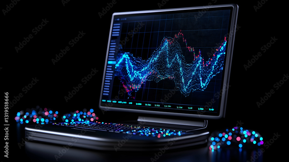 Poster financial data displayed on a computer screen