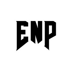 ENP letter logo design for technology company. ENP logo design black and white color combination. ENP logo, ENP vector, ENP design, ENP icon, ENP alphabet. ENP typography logo design.