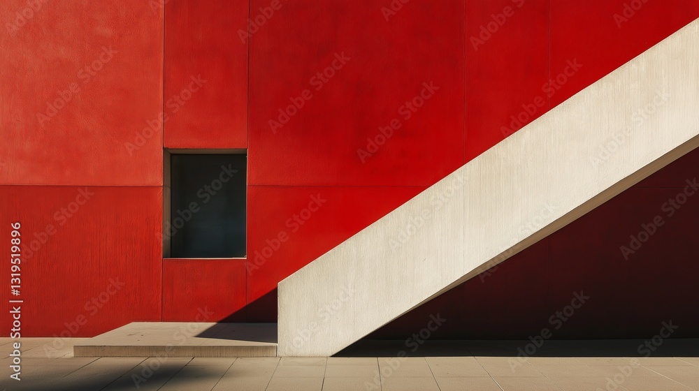 Aufkleber A minimalist composition of light and shadow, creating a sense of depth
