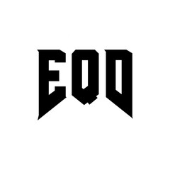 Fototapeta premium EQD letter logo design for technology company. EQD logo design black and white color combination. EQD logo, EQD vector, EQD design, EQD icon, EQD alphabet. EQD typography logo design.