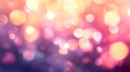 Obraz premium A mesmerizing abstract background showcasing vibrant bokeh lights in shades of pink, purple, and gold.