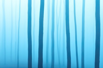 serene morning fog blankets landscape its gentle tendrils weaving through towering trees while muted dawn light caresses