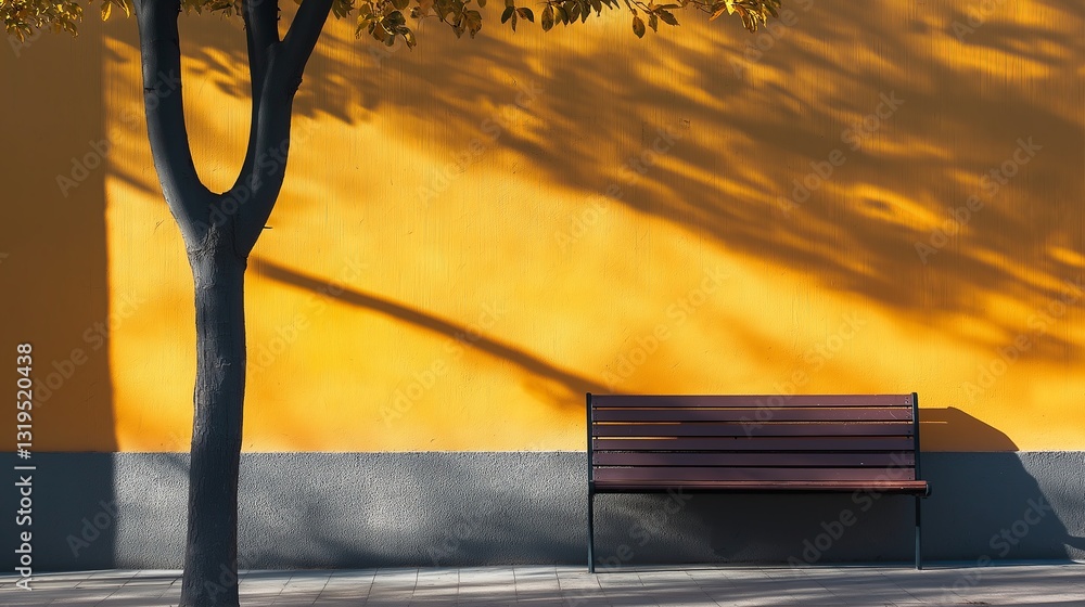 Aufkleber A minimalist composition of light and shadow, creating a sense of depth