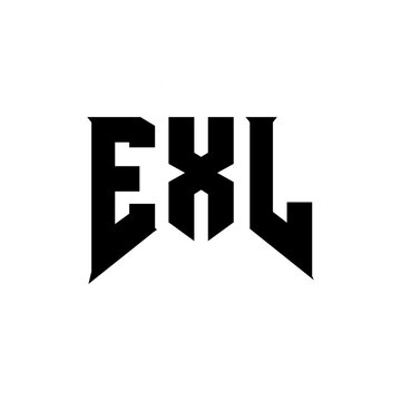 EXL letter logo design for technology company. EXL logo design black and white color combination. EXL logo, EXL vector, EXL design, EXL icon, EXL alphabet. EXL typography logo design.