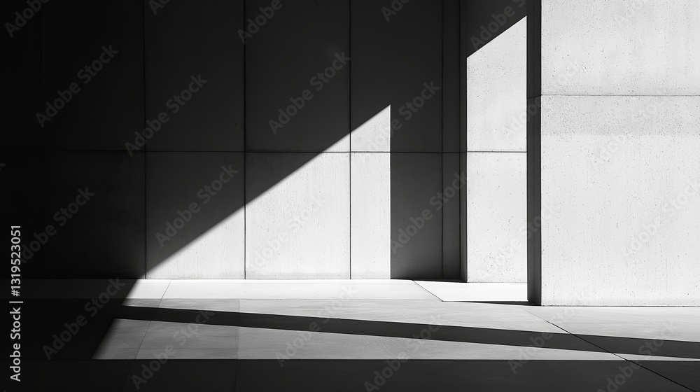 Aufkleber A minimalist composition of light and shadow, creating a sense of depth