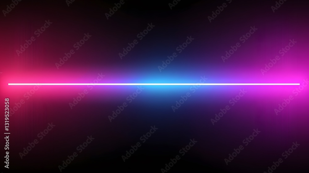 Poster a neon light divides a gradient background into two distinct colors
