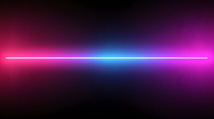 Fototapeta premium A neon light divides a gradient background into two distinct colors