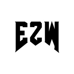 EZW letter logo design for technology company. EZW logo design black and white color combination. EZW logo, EZW vector, EZW design, EZW icon, EZW alphabet. EZW typography logo design.