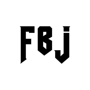 FBJ letter logo design for technology company. FBJ logo design black and white color combination. FBJ logo, FBJ vector, FBJ design, FBJ icon, FBJ alphabet. FBJ typography logo design.