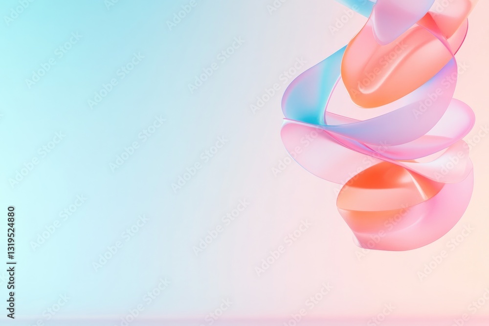 Poster surreal conceptual image of floating numbered bid paddles against clean futuristic gradient backgrou