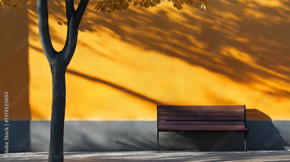 Aufkleber A minimalist composition of light and shadow, creating a sense of depth