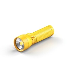 Yellow LED Flashlight with Textured Grip for Enhanced Handling