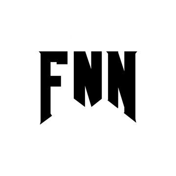 FNN letter logo design for technology company. FNN logo design black and white color combination. FNN logo, FNN vector, FNN design, FNN icon, FNN alphabet. FNN typography logo design.