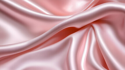 Fototapeta premium Elegant pink satin fabric with smooth, flowing drapes, perfect for fashion and interior design inspiration.