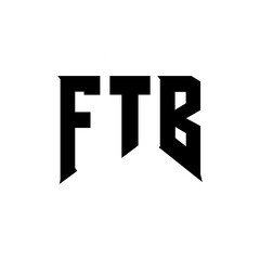 Obraz premium FTB letter logo design for technology company. FTB logo design black and white color combination. FTB logo, FTB vector, FTB design, FTB icon, FTB alphabet. FTB typography logo design.