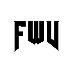 FWV letter logo design for technology company. FWV logo design black and white color combination. FWV logo, FWV vector, FWV design, FWV icon, FWV alphabet. FWV typography logo design.