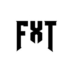 FXT letter logo design for technology company. FXT logo design black and white color combination. FXT logo, FXT vector, FXT design, FXT icon, FXT alphabet. FXT typography logo design.