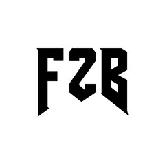 FZB letter logo design for technology company. FZB logo design black and white color combination. FZB logo, FZB vector, FZB design, FZB icon, FZB alphabet. FZB typography logo design.