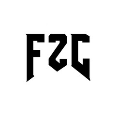 FZC letter logo design for technology company. FZC logo design black and white color combination. FZC logo, FZC vector, FZC design, FZC icon, FZC alphabet. FZC typography logo design.