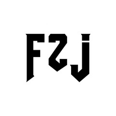FZJ letter logo design for technology company. FZJ logo design black and white color combination. FZJ logo, FZJ vector, FZJ design, FZJ icon, FZJ alphabet. FZJ typography logo design.