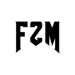Obraz premium FZM letter logo design for technology company. FZM logo design black and white color combination. FZM logo, FZM vector, FZM design, FZM icon, FZM alphabet. FZM typography logo design.