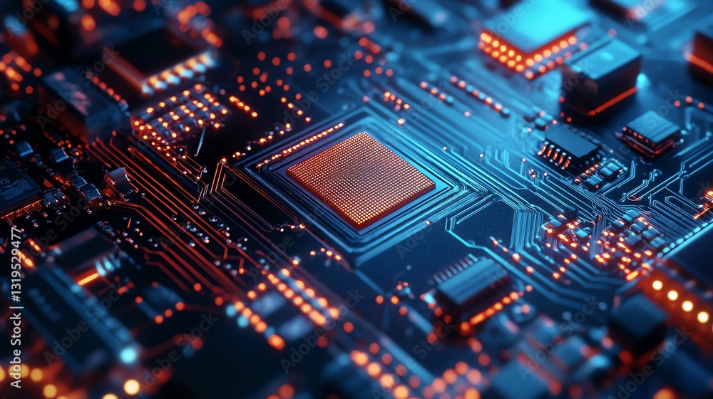 Fototapete engineers are testing microchip resistance to electromagnetic interference.