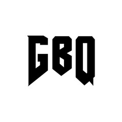GBQ letter logo design for technology company. GBQ logo design black and white color combination. GBQ logo, GBQ vector, GBQ design, GBQ icon, GBQ alphabet. GBQ typography logo design.