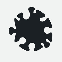 Puzzle Corner silhouette in black on a white background 