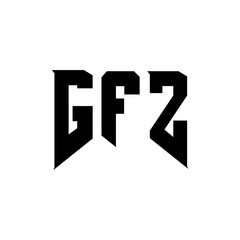 GFZ letter logo design for technology company. GFZ logo design black and white color combination. GFZ logo, GFZ vector, GFZ design, GFZ icon, GFZ alphabet. GFZ typography logo design.