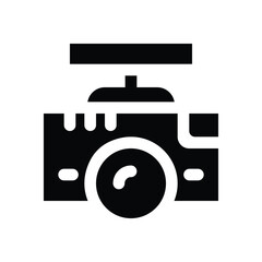 projector glyph icon. Strong and solid vector icon for websites, mobile interfaces, presentations, and visual branding. High quality and easy to edit.