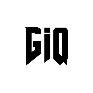 GIQ letter logo design for technology company. GIQ logo design black and white color combination. GIQ logo, GIQ vector, GIQ design, GIQ icon, GIQ alphabet. GIQ typography logo design.
