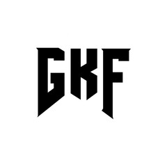 GKF letter logo design for technology company. GKF logo design black and white color combination. GKF logo, GKF vector, GKF design, GKF icon, GKF alphabet. GKF typography logo design.