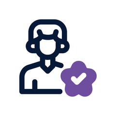 role model dual tone icon. Sleek and modern vector icon for websites, mobile apps, marketing materials, and corporate design. Fully scalable and ready to use.