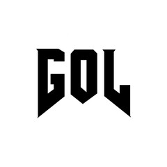 GOL letter logo design for technology company. GOL logo design black and white color combination. GOL logo, GOL vector, GOL design, GOL icon, GOL alphabet. GOL typography logo design. © mamun25g