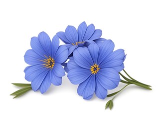 Obraz premium blue flowers isolated on white