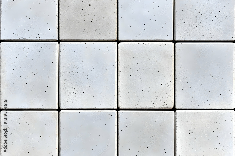 Poster light gray, speckled tiles arranged in a grid pattern