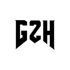 GZH letter logo design for technology company. GZH logo design black and white color combination. GZH logo, GZH vector, GZH design, GZH icon, GZH alphabet. GZH typography logo design.