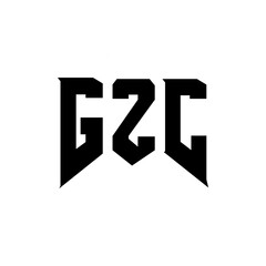 GZC letter logo design for technology company. GZC logo design black and white color combination. GZC logo, GZC vector, GZC design, GZC icon, GZC alphabet. GZC typography logo design.